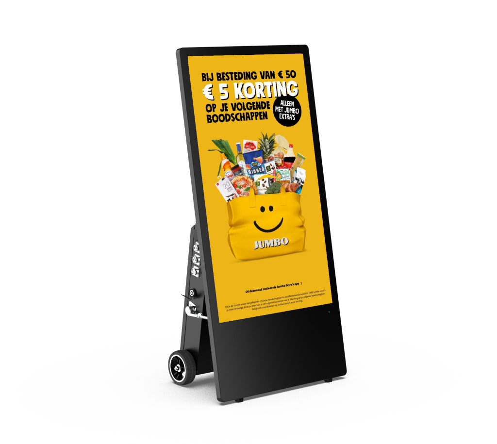 Digital pavement sign — battery-powered outdoor display | Pixio