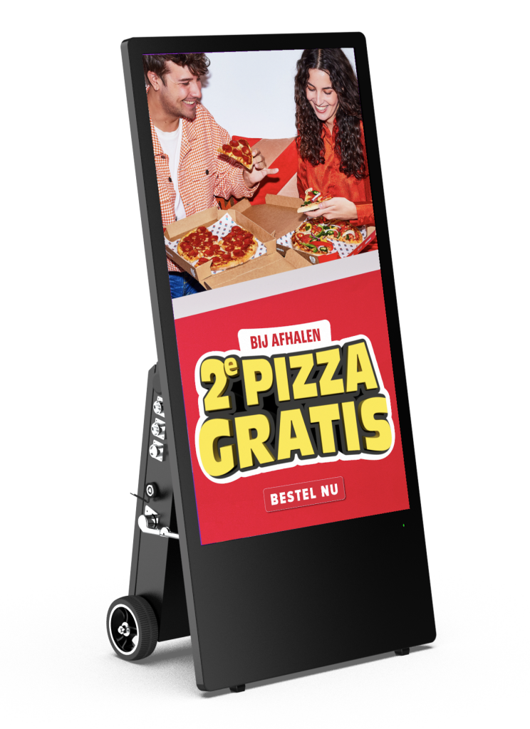 Digital pavement sign — battery-powered outdoor display | Pixio