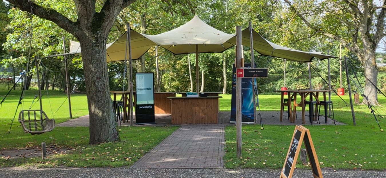 PixioDisplay Luxe bij de ontvangst van het Concentrix bedrijfsevent