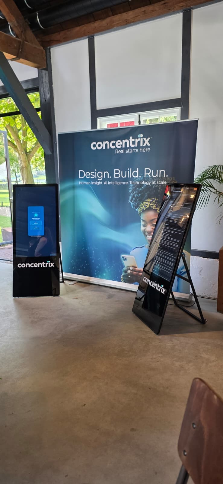 PixioDisplay Luxe en Mobiel bij de Concentrix eventlocatie